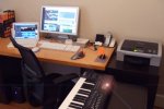 DAW setup with M-Audio Axiom 49 MIDI keys - 2007+
