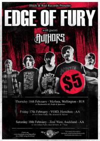Black & Red Records presents Edge Of Fury + Authors summer tour