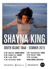 Shayna King announces South Island Summer Tour this January/February