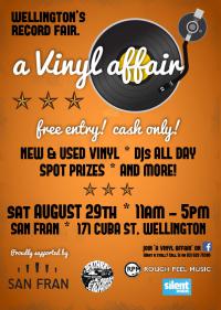 'A Vinyl Affair' - Wellington's record fair – 29th August 2015 at San Fran!