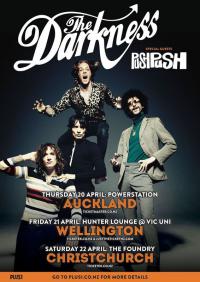Plus1 announces: The Darkness live in NZ with kiwi rockers, Push Push!