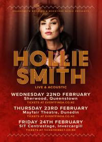 Hollie Smith announces three South Island shows