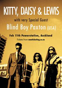 Blind Boy Paxton to open for Kitty, Daisy and Lewis in Auckland
