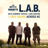 Corona Sunsets Presents L.A.B. - 7 Free Shows Across NZ