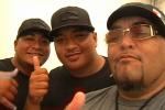 2 of the baddest pipes i know!!! my friends Nainz and Viiz from Adeaze prepping for our jam at Pasifika 06