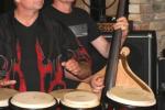 Johnny (Conga) Cameron brings his percussive groove to the band - pictured here with Dave Watts on the bass.