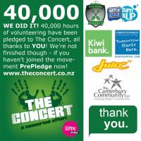 The Concert Four Days To Go / 40,000 Volunteer Hours Clocked