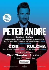 Peter Andre Announces ''Greatest Hits' Auckland Show with Special Guests CDB and Kulcha