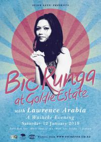 Tickets now on sale: Bic Runga with Lawrence Arabia: A Waiheke Evening at Goldie Estate